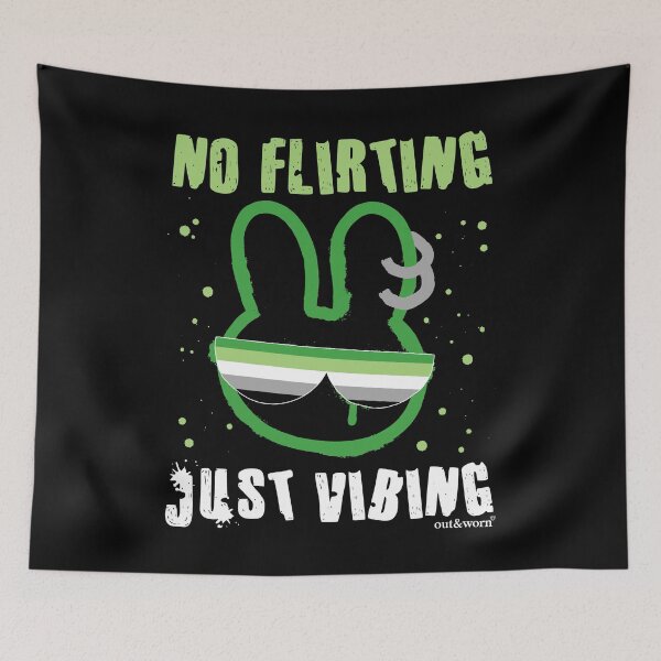 Item preview, No Flirting Just Vibing - Aromantic Design designed and sold by outandworn.