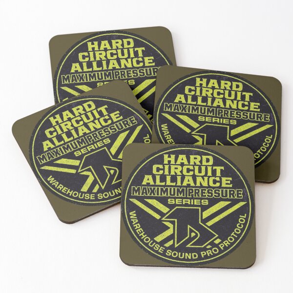 Item preview, Hard Circuit Alliance Sticker – Maximum Pressure Industrial Techno Emblem designed and sold by |TRSSHOP|.