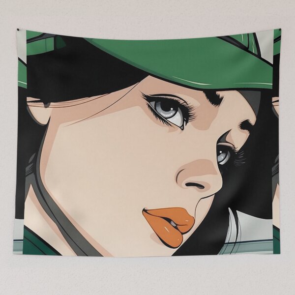 Item preview, DETAIL OF A WOMAN'S FACE IN POP ART STYLE 2 designed and sold by infinitearte.