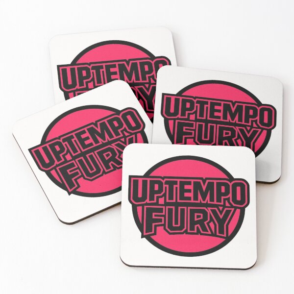 Item preview, Uptempo Fury Sticker – High-Energy Hardcore Rave Logo in Neon Pink designed and sold by |TRSSHOP|.