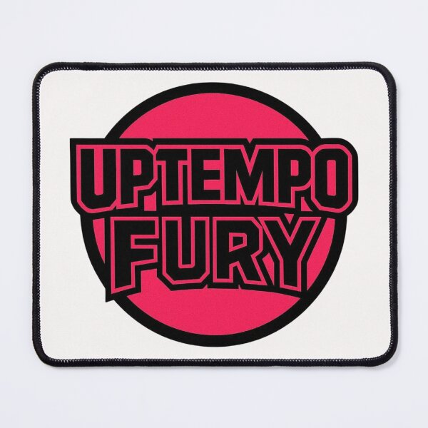 Item preview, Uptempo Fury Sticker – High-Energy Hardcore Rave Logo in Neon Pink designed and sold by |TRSSHOP|.