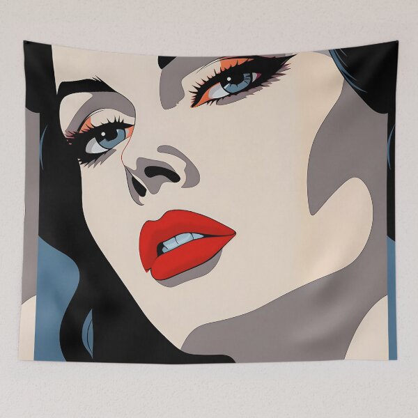 Item preview, DETAIL OF A WOMAN'S FACE IN POP ART STYLE 3 designed and sold by infinitearte.