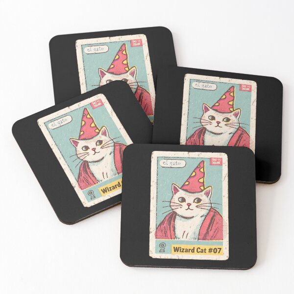 Item preview, Funny Wizard Cat #07 - Retro El Gato Spanish Card Art designed and sold by Catophile.