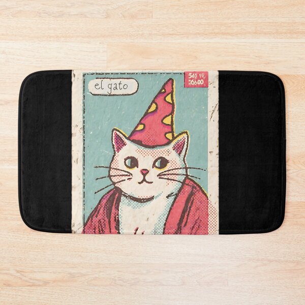 Item preview, Funny Wizard Cat #07 - Retro El Gato Spanish Card Art designed and sold by Catophile.