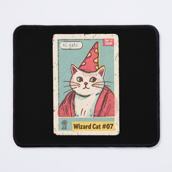 Item preview, Funny Wizard Cat #07 - Retro El Gato Spanish Card Art designed and sold by Catophile.