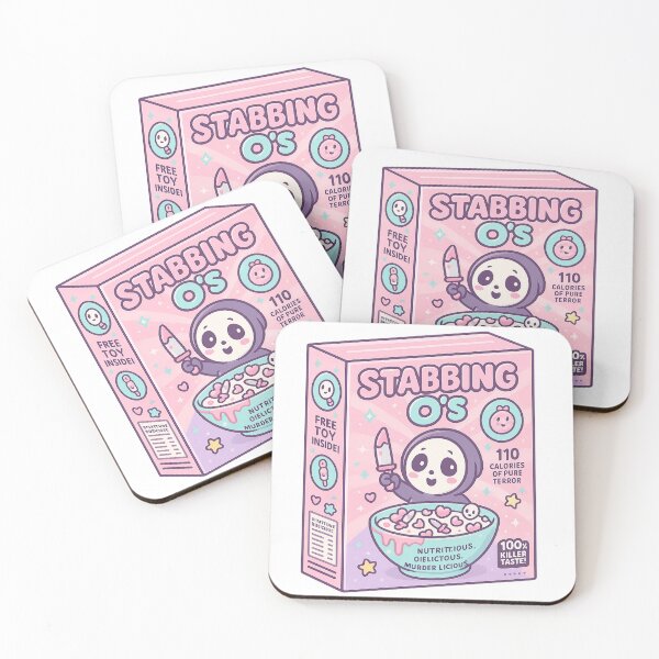 Item preview, Stabbing O’s – Kawaii Pastel Serial Killer Cereal Box designed and sold by FandomFunStudio.