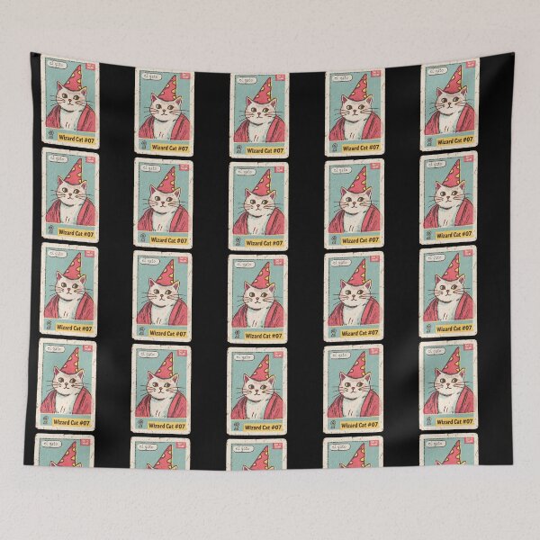 Item preview, Funny Wizard Cat #07 - Retro El Gato Spanish Card Art designed and sold by Catophile.