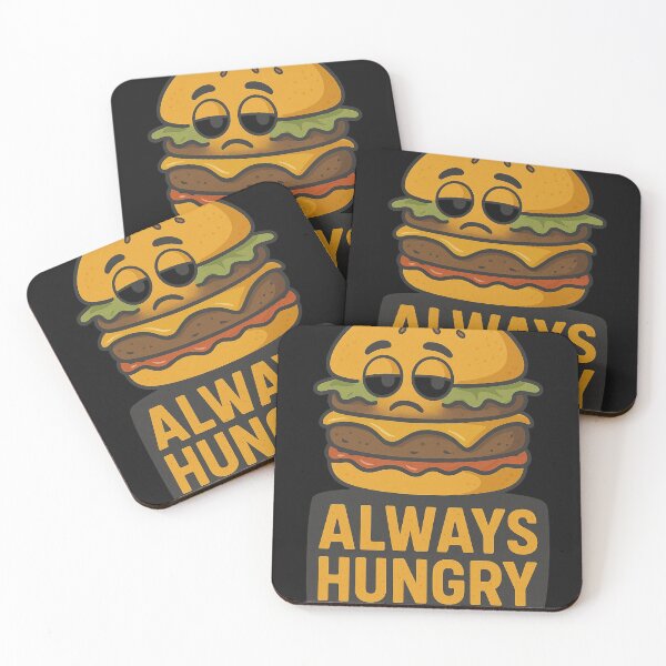 Item preview, Always Hungry – Funny Burger Cartoon Retro Food Humor Vintage Fast Food Lover Design designed and sold by johnExpress02.