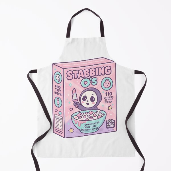 Item preview, Stabbing O’s – Kawaii Pastel Serial Killer Cereal Box designed and sold by FandomFunStudio.