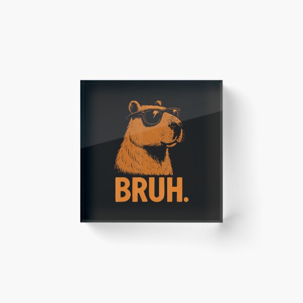 Item preview, Funny Meme Saying Bruh With Caypbara Pet Lover Greetings designed and sold by TaraAnnie.