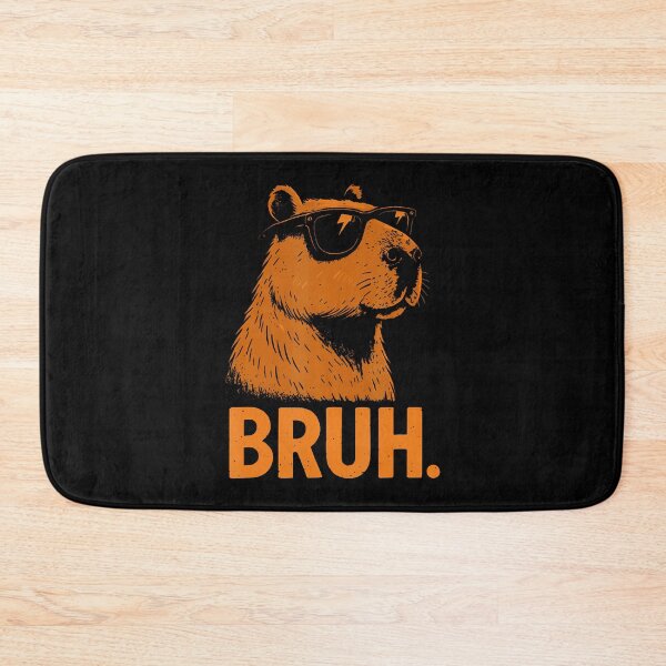 Item preview, Funny Meme Saying Bruh With Caypbara Pet Lover Greetings designed and sold by TaraAnnie.