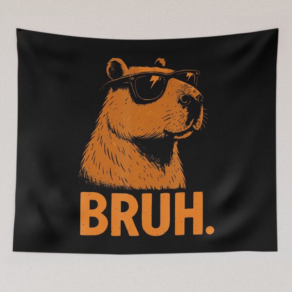 Item preview, Funny Meme Saying Bruh With Caypbara Pet Lover Greetings designed and sold by TaraAnnie.