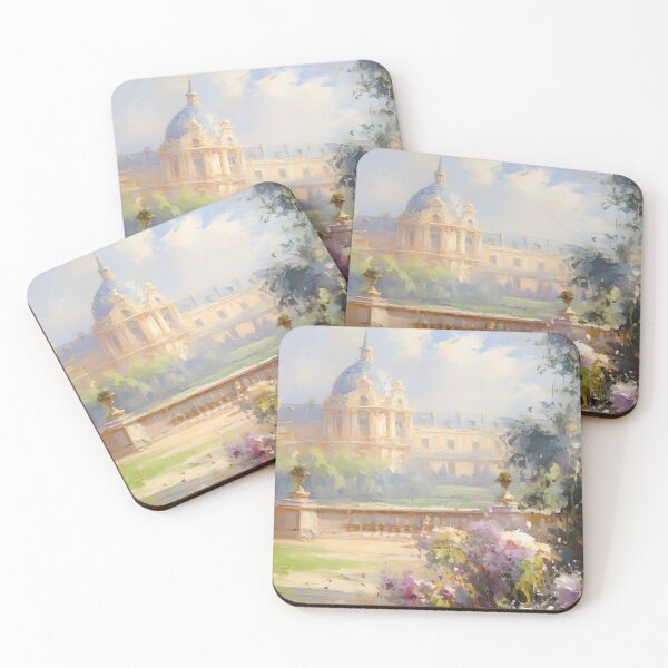 Item preview, Paris Palace Rose Garden Painting, Vintage French Art designed and sold by SavageVision.