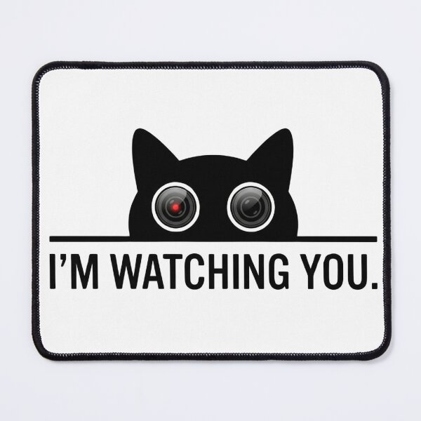 Item preview, Black Cat Peeking Vector Art - I'm Watching You Modern Design designed and sold by KaryaVisionSTR.