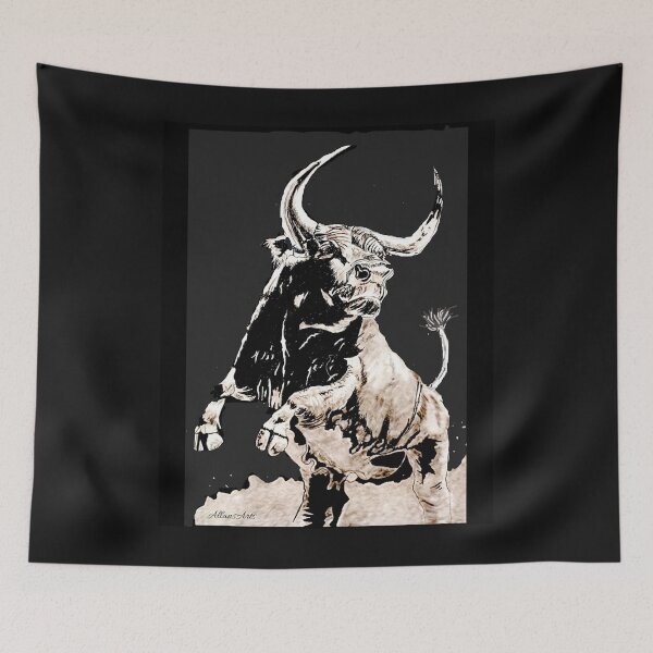 Item preview, A charging bull designed and sold by AllansArts.