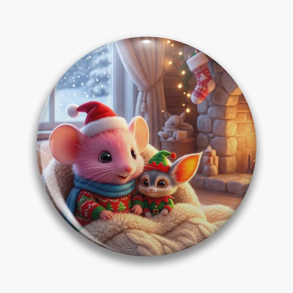 Item preview, Mousy and Snizzle – Cosy Christmas Fireplace Moment designed and sold by PuppyBerry.
