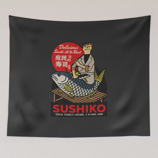 Item preview, Vintage Japan Tuna Sushi Bar designed and sold by Kujo Dangerous Vintage.