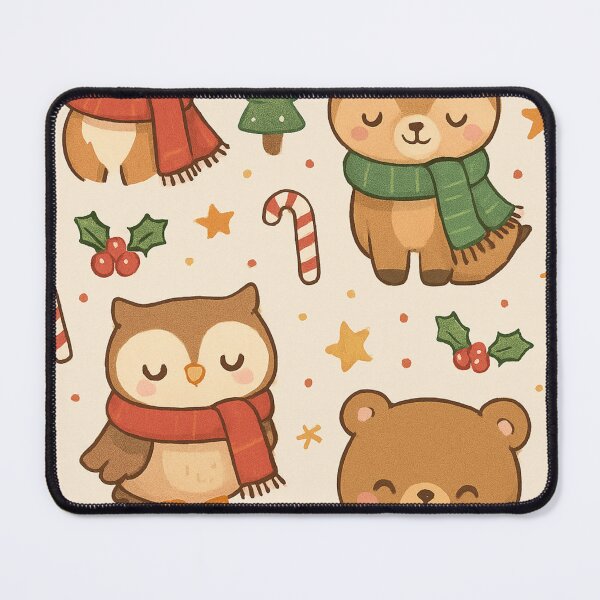Item preview, Kawaii Christmas Animals - Fox Reindeer Owl Bear Winter Cozy designed and sold by Lyvion design.