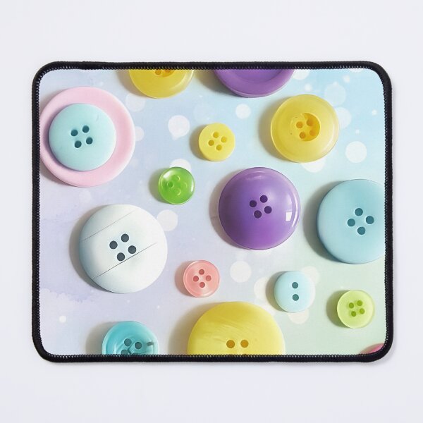 Item preview, Colorful Assorted Buttons Aesthetic | Pastel Sewing Craft Art | Mix Match Button Collection | Cozy Quilting Decor designed and sold by SergioMiklos.