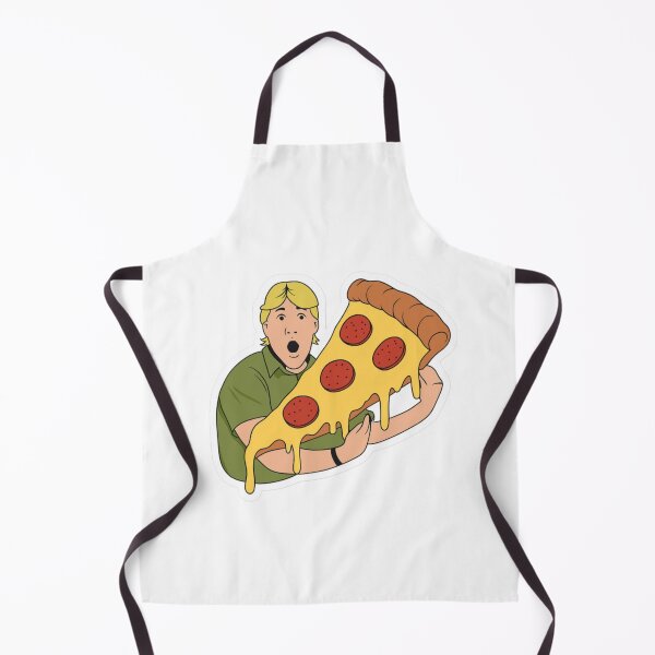 Item preview, Man Holds Large Pizza Slice Sticker Style  designed and sold by PixJaipal.