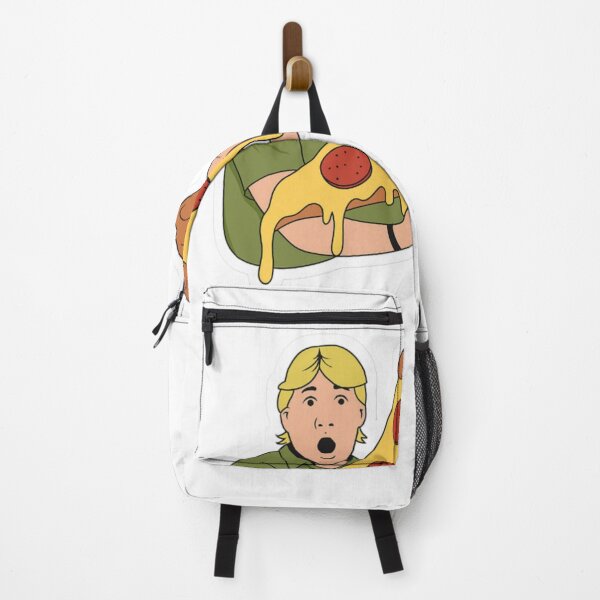 Item preview, Man Holds Large Pizza Slice Sticker Style designed and sold by Chimanjaipal .