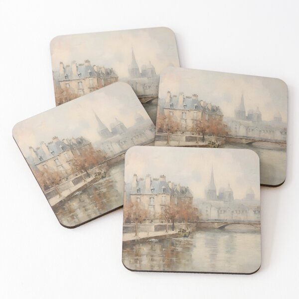 Item preview, Vintage Paris Cityscape Oil Painting, French Architecture designed and sold by SavageVision.