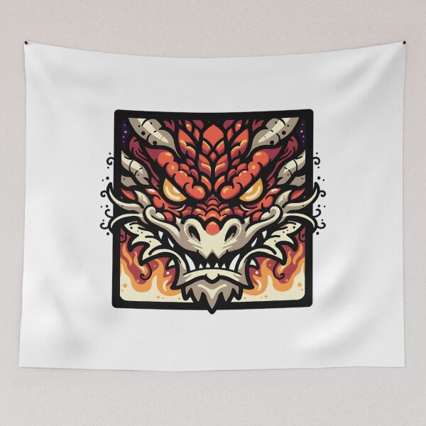 Item preview, Hellfire Dragon – Flaming Demon Dragon Head designed and sold by bsaehvik57.