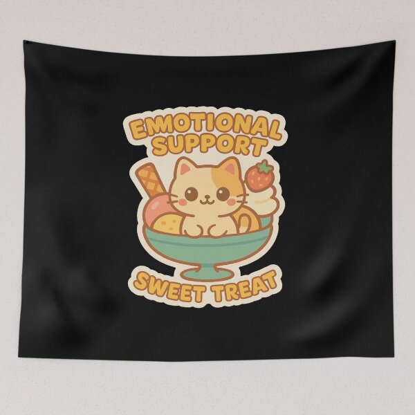 Item preview, Emotional Support Cat – Kawaii Sweet Treat designed and sold by Galskap.