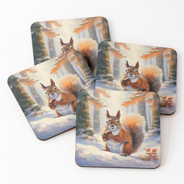 Item preview, Cute squirrel  in the snow designed and sold by Photopat.