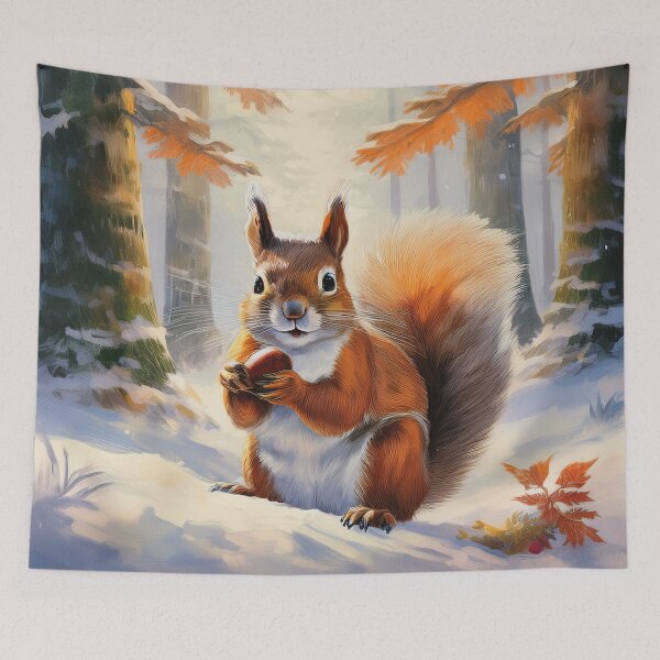 Item preview, Cute squirrel  in the snow designed and sold by Photopat.