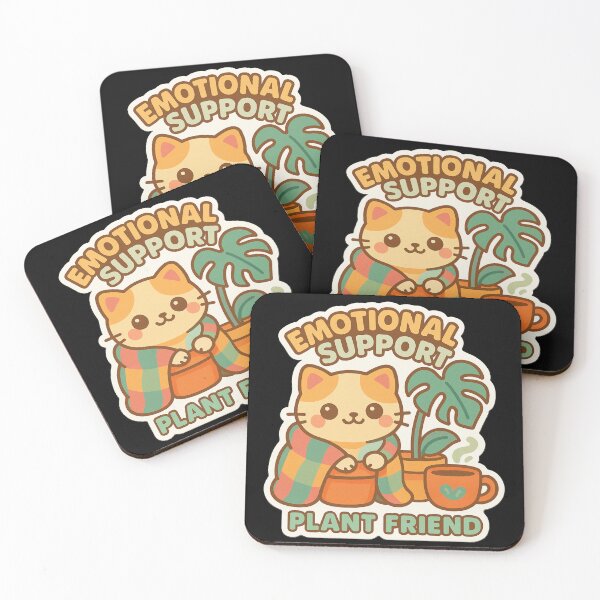 Item preview, Emotional Support Cat – Kawaii Plant Friend designed and sold by Galskap.