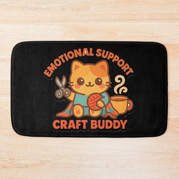 Item preview, Emotional Support Cat – Kawaii Craft Buddy designed and sold by Galskap.