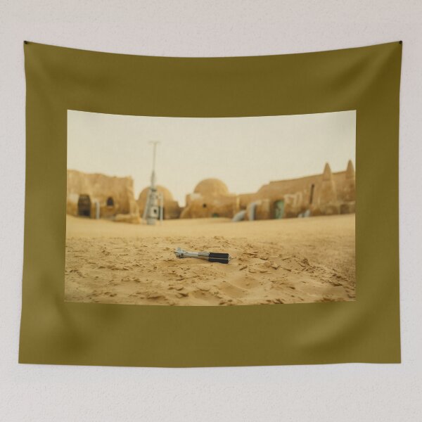 Item preview, Luke Skywalker's lightsaber on the sand of Tatooine, Mos Espa designed and sold by burger77.