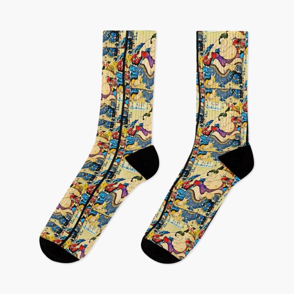 Item preview, Sumo Fights Demons – Ukiyo-e Style Japanese Fantasy designed and sold by bsaehvik57.