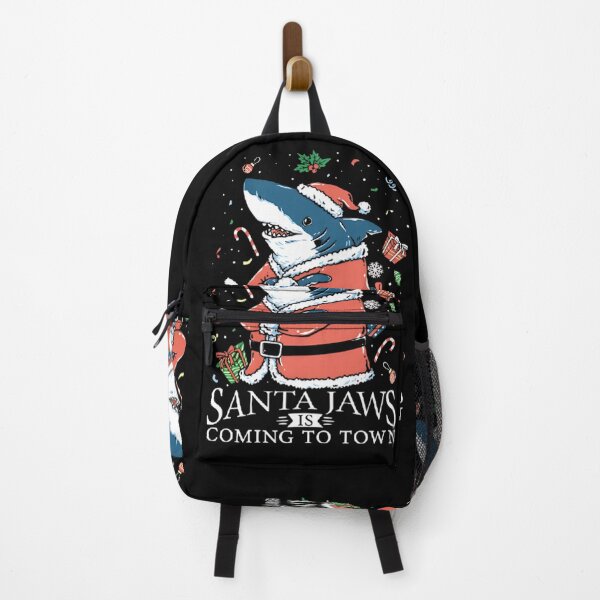 Item preview, Santa Jaws Is Coming to Town – Funny Shark Christmas T-Shirt designed and sold by The-Daily-Drape.