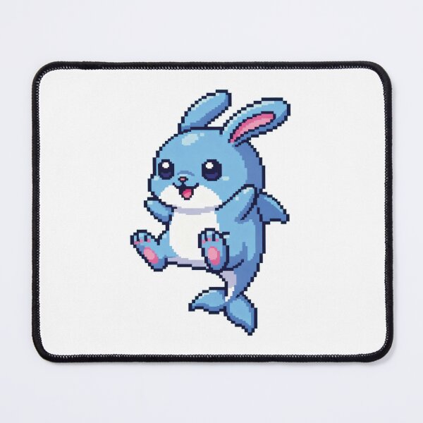 Item preview, Bunnifin Mini Jump – Adorable Bunny-Dolphin Kawaii Hybrid Sticker designed and sold by Pixel Girl Aesthetic Studio.