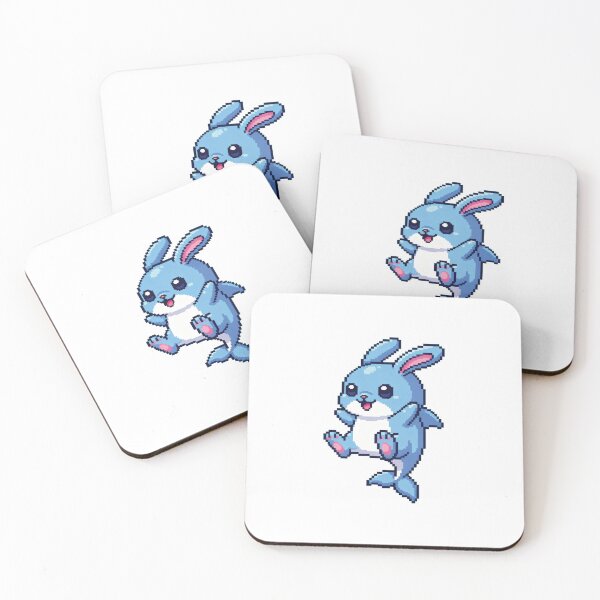 Item preview, Bunnifin Mini Jump – Adorable Bunny-Dolphin Kawaii Hybrid Sticker designed and sold by Pixel Girl Aesthetic Studio.
