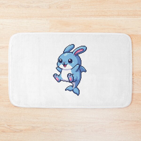 Item preview, Bunnifin Mini Jump – Adorable Bunny-Dolphin Kawaii Hybrid Sticker designed and sold by Pixel Girl Aesthetic Studio.