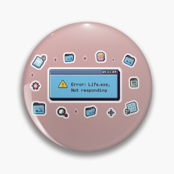 Item preview, Error: Life.exe, Not Responding - 90s Pixel Art Aesthetic T-Shirt Sticker designed and sold by arceeddesign.