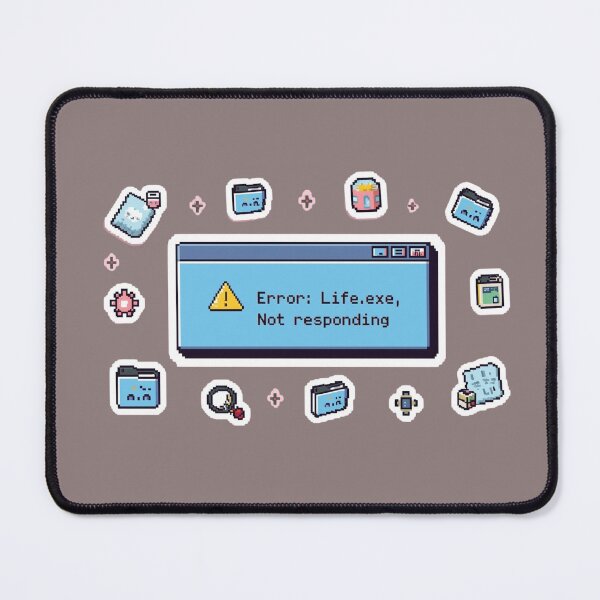 Item preview, Error: Life.exe, Not Responding - 90s Pixel Art Aesthetic T-Shirt Sticker designed and sold by arceeddesign.