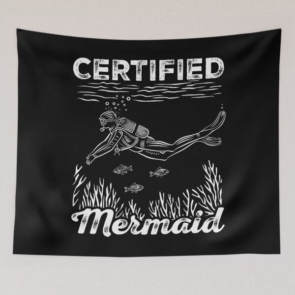 Item preview, Scuba Diving Diver Funny Certified Mermaid Dive Snorkeling designed and sold by TaraAnnie.
