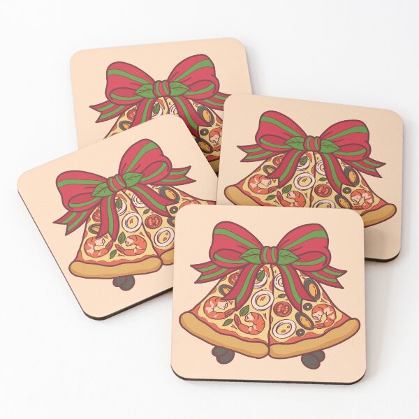 Item preview, Christmas Jingle Bell Pizza Illustration designed and sold by BGMeYou.