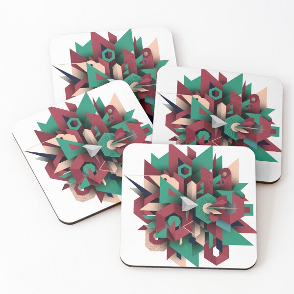 Item preview, Copy of Abstract geometry green meroon designed and sold by INFINITYBOY.