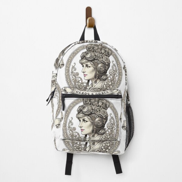 Item preview, Steampunk Princess Diana: Gears & Grace - Vintage Aviator Illustration designed and sold by Hen-C-Art.