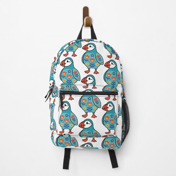 Item preview, Cute Patterned Puffin - Scandinavian Folk Art by heidiannemorris © designed and sold by FOLK ART FUSION by heidiannemorris.