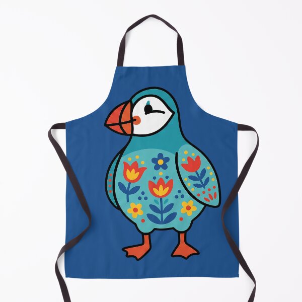 Item preview, Cute Patterned Puffin - Scandinavian Folk Art by heidiannemorris © designed and sold by FOLK ART FUSION by heidiannemorris.