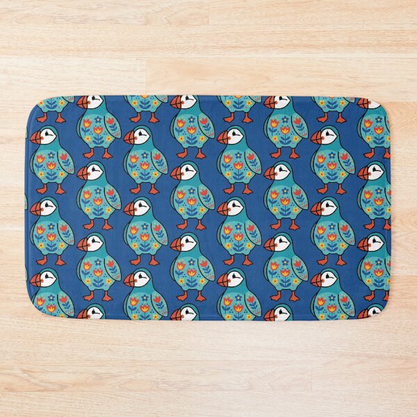 Item preview, Cute Patterned Puffin - Scandinavian Folk Art by heidiannemorris © designed and sold by FOLK ART FUSION by heidiannemorris.