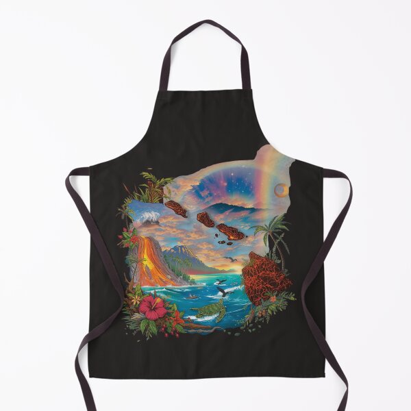 Item preview, Hawaiian Islands Paradise Volcano Sunset Sea Turtle Art designed and sold by TitanRN.