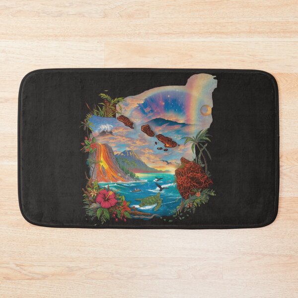 Item preview, Hawaiian Islands Paradise Volcano Sunset Sea Turtle Art designed and sold by TitanRN.