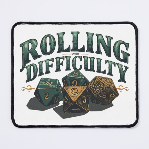 Item preview, Rolling With Difficulty – Fantasy Dice Art designed and sold by RED-MOUSE.